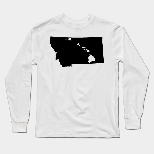 Montana and Hawai'i Roots by Hawaii Nei All Day Long Sleeve T-Shirt by hawaiineiallday